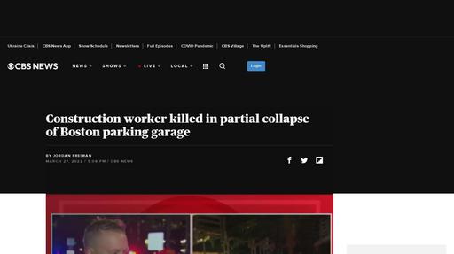 Construction worker killed in partial collapse of Boston parking garage Screenshot