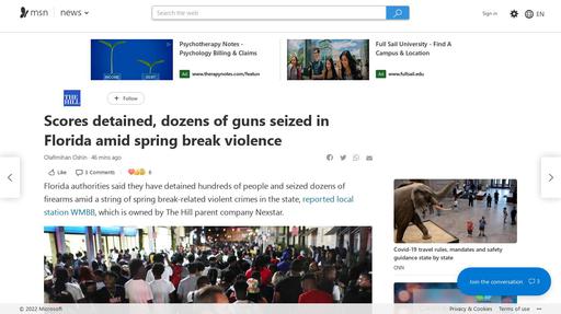 Scores detained, dozens of guns seized in Florida amid spring break violence Screenshot