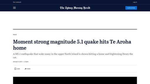 Moment strong magnitude 5.1 quake hits Te Aroha home Screenshot