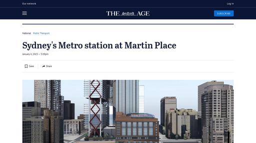 Sydney's Metro station at Martin Place Screenshot